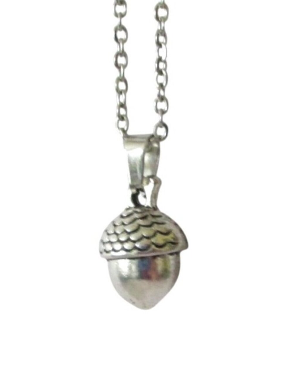 New Acorn Pendant Necklace 18" Stainless Chain Nature Jewelry Gift